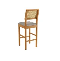 Banqueta  alta Jade 03 para Ilha e bancada 100% madeira - Foto 2