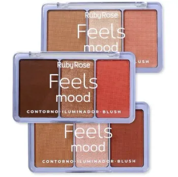 TRIO BLUSH - ILUMINADOR - CONTORNO FEELS MOOD