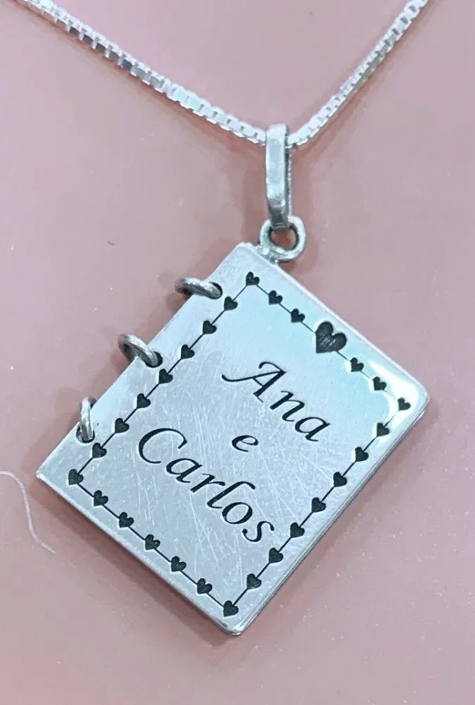 Colar Personalizado de Prata - Um Amor para Recordar - CO297