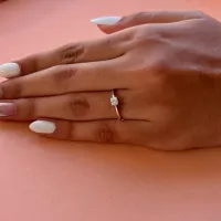 Anel de prata 950 - Solitário - 270643 - Foto 3