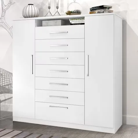 Cômoda Mega 2 Portas J&A Branco