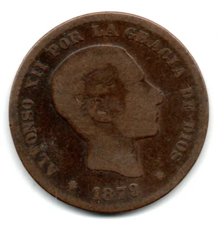 Espanha - 1879 - 5 Centimos