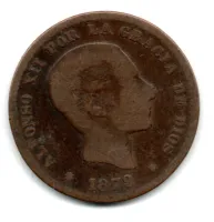 Espanha - 1879 - 5 Centimos