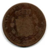 Espanha - 1879 - 5 Centimos - Foto 2