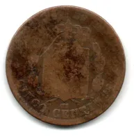 Espanha - 1878 - 5 Centimos - Foto 2