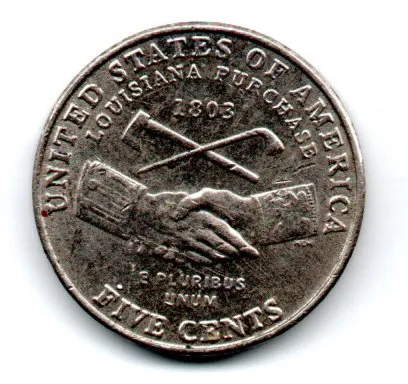Estados Unidos - 2004P - 5 Cents - Comemorativa - Viagem para o Oeste - Louisiana Purchase