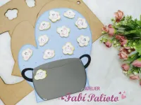 G1.655 Gabarito de Moldes  em MDF Luva Música Pula Pipoquinha