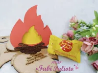 G1.656 Gabarito de Moldes  em MDF Fogueira Porta Bombom