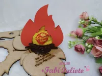 G1.656 Gabarito de Moldes  em MDF Fogueira Porta Bombom - Foto 2