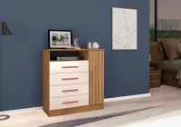 Cômoda Delta 1 Porta 4 Gavetas - Foto 4