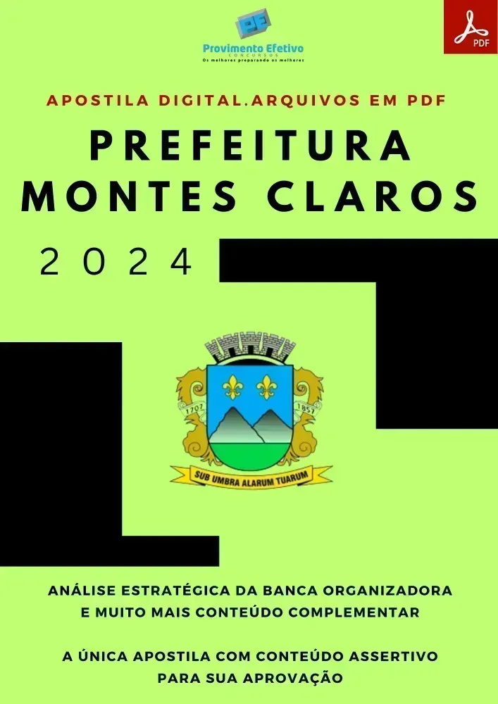 Apostila Pref Montes Claros MG Arquiteto 2024