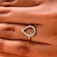 Anel de Prata Feminino com Pedras - AN3452 - Foto 2