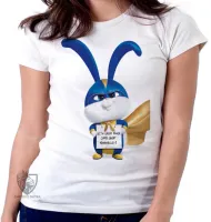 Baby look blusa feminina Pets Bola de Neve coelho - Foto 2
