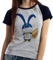 Baby look blusa feminina Pets Bola de Neve coelho - Foto 6