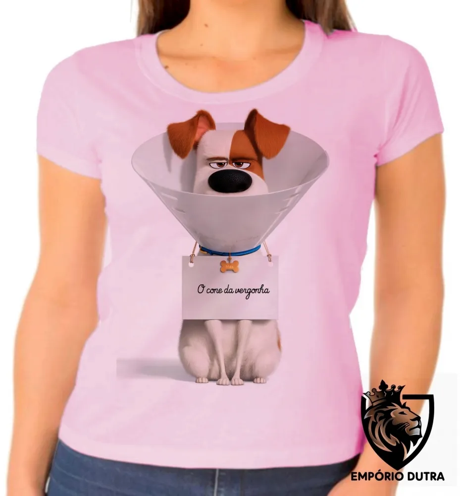 Baby look blusa feminina Pets Max cachorro vira lata Imagem