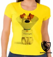 Baby look blusa feminina Pets Max cachorro vira lata - Foto 3