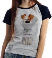 Baby look blusa feminina Pets Max cachorro vira lata - Foto 4