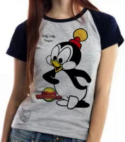 Baby look blusa feminina Pica Pau Chilly willy pinguim - Foto 4
