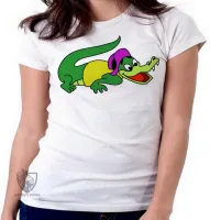 Baby look blusa feminina Pica Pau Zé Jacaré crocodilo - Foto 2