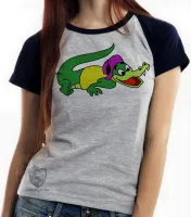 Baby look blusa feminina Pica Pau Zé Jacaré crocodilo - Foto 6