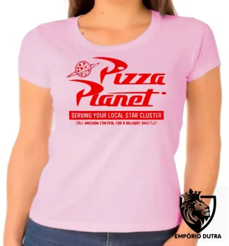 Baby look blusa feminina Pizza Planet toy story