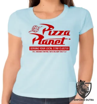 Baby look blusa feminina Pizza Planet toy story - Foto 2