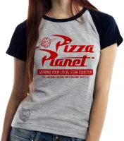 Baby look blusa feminina Pizza Planet toy story - Foto 4