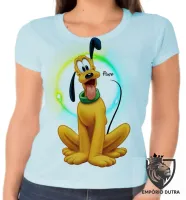 Baby look blusa feminina Pluto cachorro pateta mickey - Foto 2
