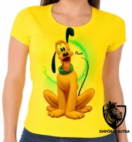 Baby look blusa feminina Pluto cachorro pateta mickey - Foto 6