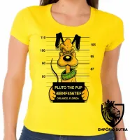 Baby look blusa feminina Pluto preso prisão cachorro - Foto 3