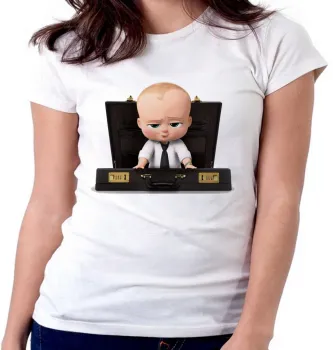 Baby look blusa feminina poderoso chefinho chefão desenho filme - Foto 2