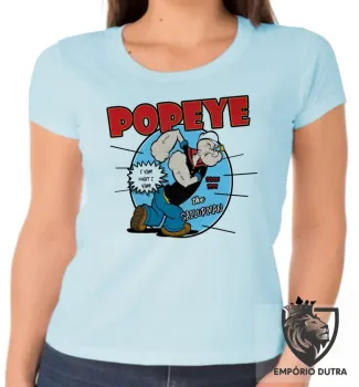 Baby look blusa feminina Popeye marinheiro desenho antigo bom - Foto 2