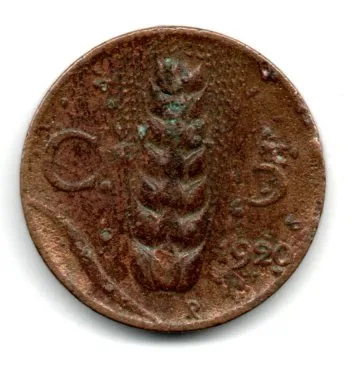 Itália - 1920 - 5 Centesimi