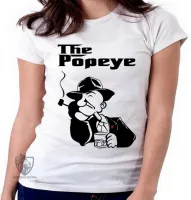 Baby look blusa feminina Popeye poderoso chefão the godfather - Foto 5