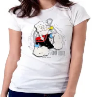 Baby look blusa feminina Popeye sailor marinheiro mar brutus - Foto 2