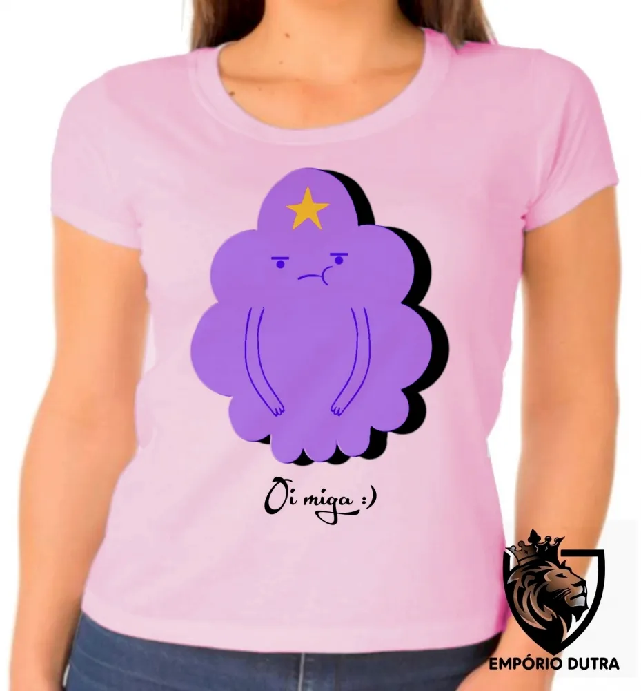 Baby look blusa feminina Princesa Caroço hora aventura adventure time Imagem