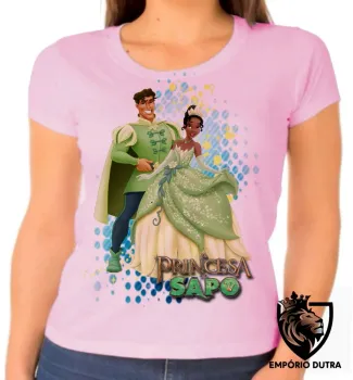 Baby look blusa feminina Princesa e o Sapo príncipe