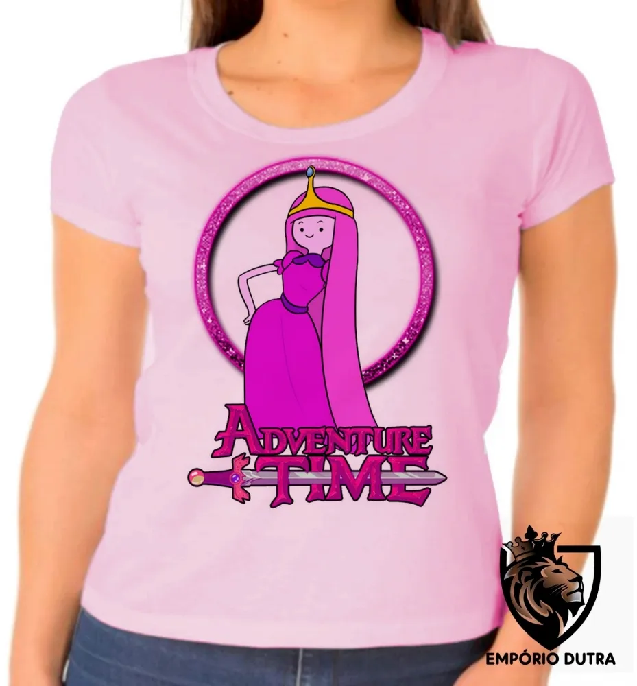 Baby look blusa feminina Princesa Jujuba Hora da Aventura Imagem