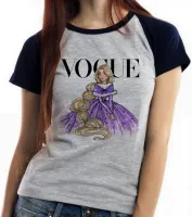Baby look blusa feminina Rapunzel princesa - Foto 4