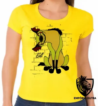 Baby look blusa feminina Rei Leão ED Hiena simba disney desenho - Foto 2