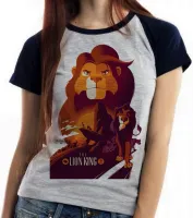 Baby look blusa feminina rei leão escar simba disney desenho - Foto 4