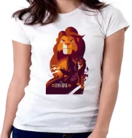 Baby look blusa feminina rei leão escar simba disney desenho - Foto 5