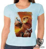 Baby look blusa feminina Rei Leão Mufasa Simba Africa - Foto 2