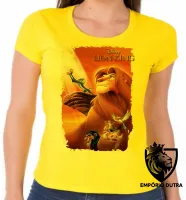 Baby look blusa feminina Rei Leão Mufasa Simba Africa - Foto 3