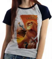 Baby look blusa feminina Rei Leão Mufasa Simba Africa - Foto 4