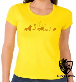 Baby look blusa feminina Rei Leão Mufasa Simba timão pumba - Foto 2