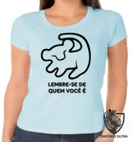 Baby look blusa feminina Rei Leão Simba Lembre-se de quem você é - Foto 2