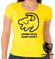 Baby look blusa feminina Rei Leão Simba Lembre-se de quem você é - Foto 3