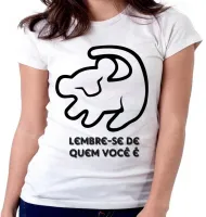 Baby look blusa feminina Rei Leão Simba Lembre-se de quem você é - Foto 5