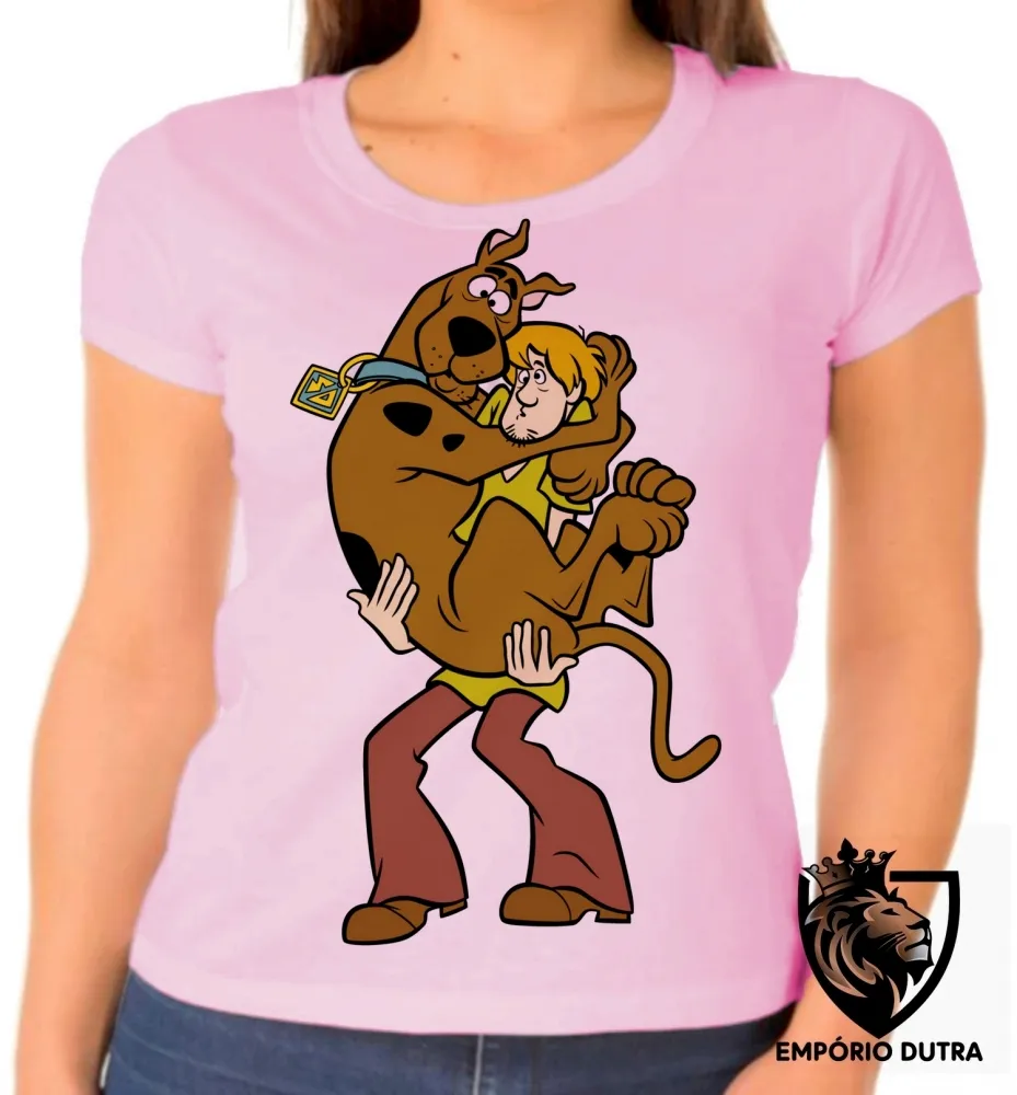 Baby look blusa feminina scooby doo salsicha desenho antigo Imagem